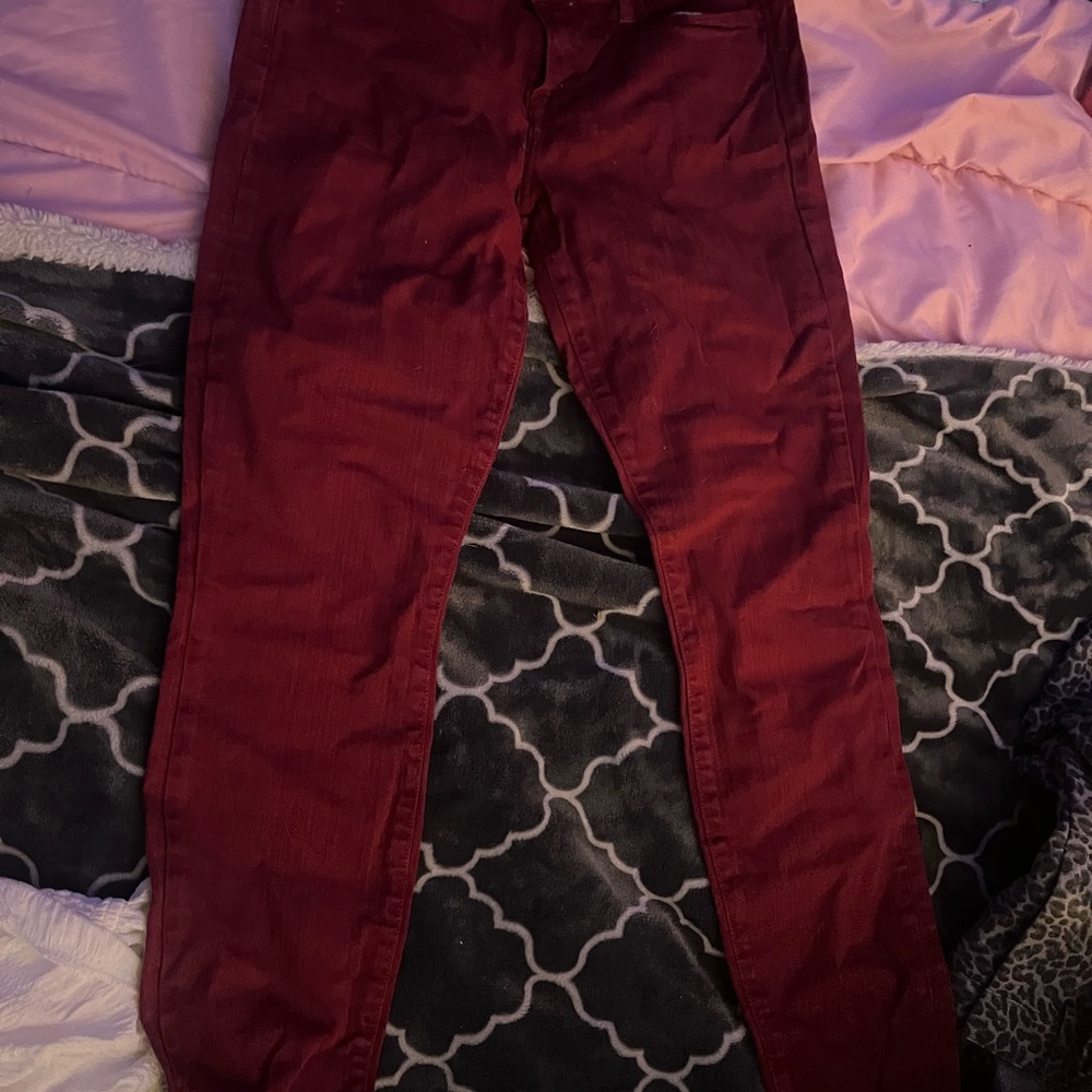 Lucky Brand Women's Dark Red Skinny Jeans